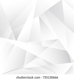 Abstract texture geometric  White and gray color technology modern futuristic background, vector illustration