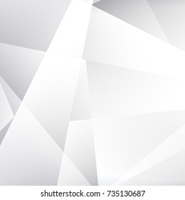 Abstract texture geometric  White and gray color technology modern futuristic background, vector illustration
