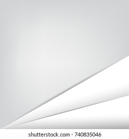 Abstract texture geometric  White and gray color technology modern futuristic background, vector illustration