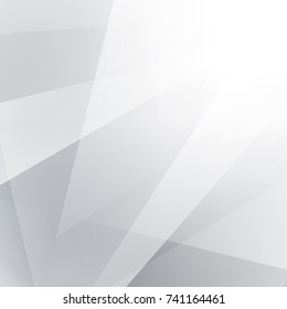 Abstract texture geometric  White and gray color technology modern futuristic background, vector illustration