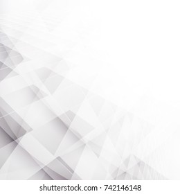 Textura abstracta tecnología geométrica de color blanco y gris fondo futurista moderno, ilustración vectorial