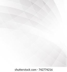 Abstract texture geometric  White and gray color technology modern futuristic background, vector illustration