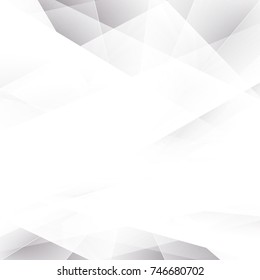 Abstract texture geometric  White and gray color technology modern futuristic background, vector illustration
