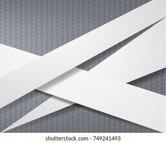 Abstract texture geometric  White and gray color technology modern futuristic background, vector illustration