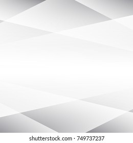 Abstract texture geometric  White and gray color technology modern futuristic background, vector illustration