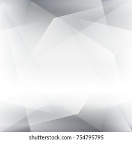 Abstract texture geometric  White and gray color technology modern futuristic background, vector illustration