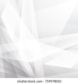 Abstract texture geometric  White and gray color technology modern futuristic background, vector illustration