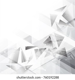 Abstract texture geometric  White and gray color technology modern futuristic background, vector illustration