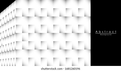 Abstract texture gradients on black and white background. Geometric Backdrop for Poster, 3d shapes composition. Modern  cover. Brochure, card, structure background.