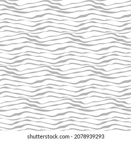 Abstrakte Textur aus grauen Linien. Für Stoffe, Babybekleidung, Hintergrund, Textilien, Verpackungspapier und andere Dekorationen. Vektornahtloses Muster.