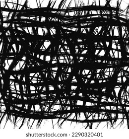 Abstract texture in grunge style. The background. Black textured vector. brush strokes