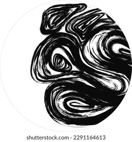 Abstract texture in grunge style. The background. Black textured vector. brush strokes