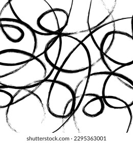 Abstract texture in grunge style. The background. Black textured brush strokes