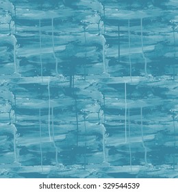 Abstract Texture Grunge.Vector seamless blue painted background.