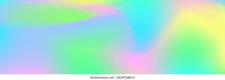 Abstract Texture. Hologram Background. Yellow Neon Gradient. Retro Flyer. Shiny Creative Backdrop. Bright Card. Pearlescent Gradient. Metal Effect. Green Abstract Texture