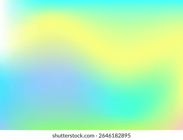 Textura Abstractas. Gradiente de holograma. Cubierta brillante. Fluido moderno. Gradiente Hippie Metal. Ilustración geométrica Pop. Fondo perlado. Difuminar el Vector. Textura Abstractas rosa