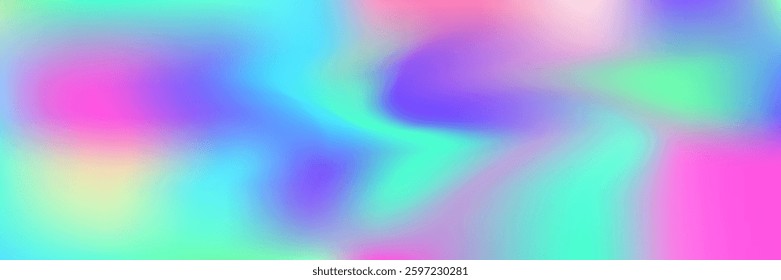 Abstract Texture. Hologram Gradient. Violet Neon Background. Girlie Foil. Blur Minimalist Illustration. Liquid Card. Iridescent Gradient. Pop Poster. Pink Abstract Texture