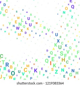 Abstract texture with letters. Vector colorful background made of alphabet symbols for posters, web sites, web pages, business cards, postcards, interior design.