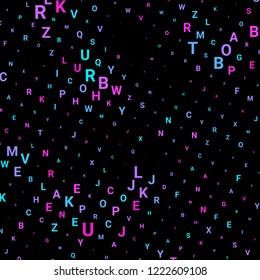 Abstract texture with letters. Vector colorful background made of alphabet symbols for posters, web sites, web pages, business cards, postcards, interior design.