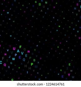Abstract texture with letters. Vector colorful background made of alphabet symbols for posters, web sites, web pages, business cards, postcards, interior design.