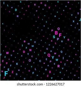 Abstract texture with letters. Vector colorful background made of alphabet symbols for posters, web sites, web pages, business cards, postcards, interior design.