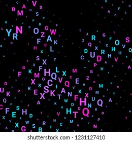 Abstract texture with letters. Vector colorful background made of alphabet symbols for posters, web sites, web pages, business cards, postcards, interior design.