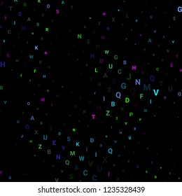 Abstract texture with letters. Vector colorful background made of alphabet symbols for posters, web sites, web pages, business cards, postcards, interior design.