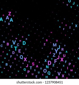 Abstract texture with letters. Vector colorful background made of alphabet symbols for posters, web sites, web pages, business cards, postcards, interior design.