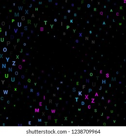 Abstract texture with letters. Vector colorful background made of alphabet symbols for posters, web sites, web pages, business cards, postcards, interior design.