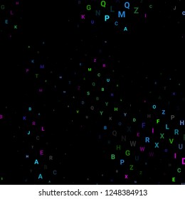 Abstract texture with letters. Vector colorful background made of alphabet symbols for posters, web sites, web pages, business cards, postcards, interior design.