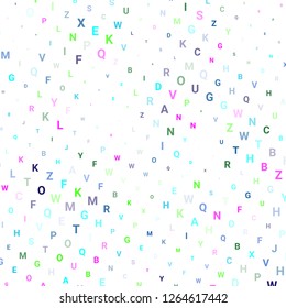 Abstract texture with letters. Vector colorful background made of alphabet symbols for posters, web sites, web pages, business cards, postcards, interior design.