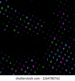 Abstract texture with letters. Vector colorful background made of alphabet symbols for posters, web sites, web pages, business cards, postcards, interior design.