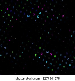 Abstract texture with letters. Vector colorful background made of alphabet symbols for posters, web sites, web pages, business cards, postcards, interior design.