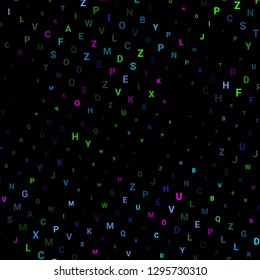 Abstract texture with letters. Vector colorful background made of alphabet symbols for posters, web sites, web pages, business cards, postcards, interior design.