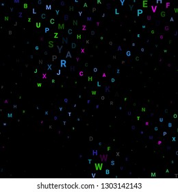 Abstract texture with letters. Vector colorful background made of alphabet symbols for posters, web sites, web pages, business cards, postcards, interior design.