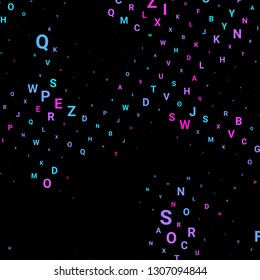 Abstract texture with letters. Vector colorful background made of alphabet symbols for posters, web sites, web pages, business cards, postcards, interior design.