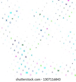 Abstract texture with letters. Vector colorful background made of alphabet symbols for posters, web sites, web pages, business cards, postcards, interior design.
