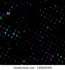 Abstract texture with letters. Vector colorful background made of alphabet symbols for posters, web sites, web pages, business cards, postcards, interior design.