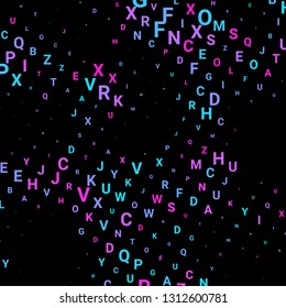 Abstract texture with letters. Vector colorful background made of alphabet symbols for posters, web sites, web pages, business cards, postcards, interior design.