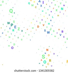 Abstract texture with letters. Vector colorful background made of alphabet symbols for posters, web sites, web pages, business cards, postcards, interior design.
