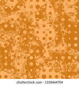 Abstract texture of light brown paint. Vector background of paint strokes with a dry brush. Vintage grunge style pattern