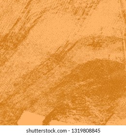 Abstract texture of light brown paint. Vector background of paint strokes with a dry brush. Vintage grunge style pattern