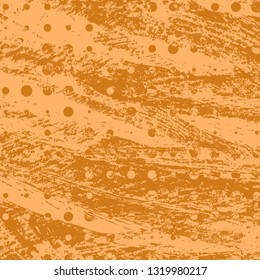 Abstract texture of light brown paint. Vector background of paint strokes with a dry brush. Vintage grunge style pattern