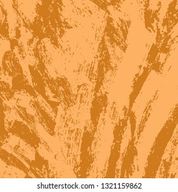 Abstract texture of light brown paint. Vector background of paint strokes with a dry brush. Vintage grunge style pattern