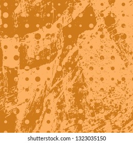 Abstract texture of light brown paint. Vector background of paint strokes with a dry brush. Vintage grunge style pattern