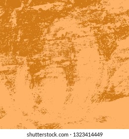 Abstract texture of light brown paint. Vector background of paint strokes with a dry brush. Vintage grunge style pattern