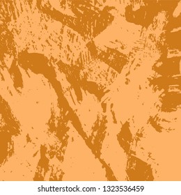 Abstract texture of light brown paint. Vector background of paint strokes with a dry brush. Vintage grunge style pattern