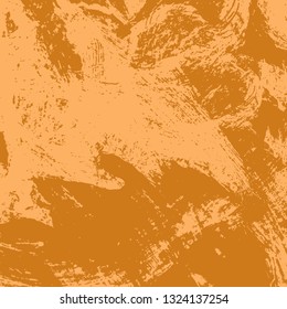 Abstract texture of light brown paint. Vector background of paint strokes with a dry brush. Vintage grunge style pattern