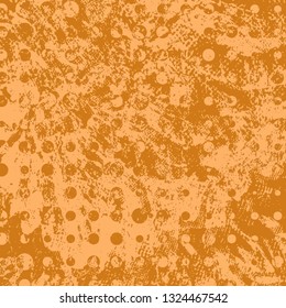 Abstract texture of light brown paint. Vector background of paint strokes with a dry brush. Vintage grunge style pattern