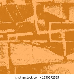 Abstract texture of light brown paint. Vector background of paint strokes with a dry brush. Vintage grunge style pattern